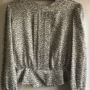 Vintage Women’s Leopard Print Women's Top Blouse Size M